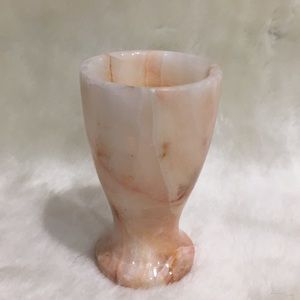 Carved Onyx Marble Miniature Goblet